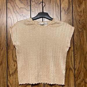 Kim Rogers Petite Small Textured Lightweight Shirt Yellow